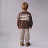 La'ciel Paris Çizgili Ballon Jeans Sweatshirt Set-Kahve