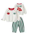 La'ciel Paris Çizgili Ballon Jeans Tomato Sweatshirt Set