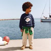 La'ciel Paris Damalı Ballon Jeans Sweatshirt Set