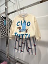 La'ciel Paris Dog Balloon Jeans Sweatshirt Set