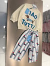 La'ciel Paris Dog Balloon Jeans Sweatshirt Set