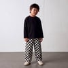 La'ciel Paris Siyah Beyaz Damalı Balloon Jeans Thisirt Set