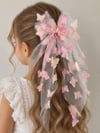 Sweet Luna Tül Kelebekli Saç tokası -SOMON PEMBE