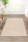 Comfort  Düz Saçaklı Peluş Halı Bej