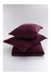 Modern 3 Parça Tek Battaniye Seti - Bordo