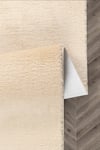 Oval Comfort Overloklu Peluş Halı Bej