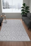 Tokyo Bukle Yumuşak Dokulu Halı Kilim Salon Mutfak Koridor Yolluk Dokuma Makine Halısı OP412-Gri