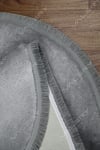 Vl Comfort Oval Düz Saçaklı Peluş Halı Gri