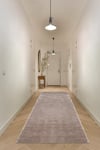 Vl Comfort Overloklu Peluş Düz Yolluk Kahverengi