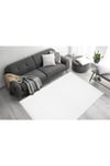 Vl Comfort Peluş Halı Beyaz Düz Saçaklı