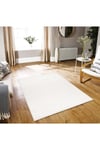 Vl Comfort Peluş Halı Beyaz Overloklu