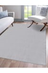 Vl Comfort Peluş Halı Gri Overloklu