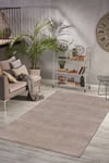 Vl Comfort Peluş Halı Kahverengi Overloklu