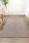 Vl Comfort Peluş Halı Kahverengi Overloklu