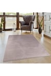 Vl Comfort Peluş Halı Kahverengi Overloklu