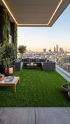 Vl Dekoratif Premium Kalite Suni Çim Balkon Bahçe Kaymaz Taban Çim Halı 7 Mm
