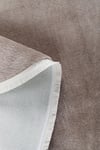 Vl Oval Comfort Düz Saçaklı Peluş Halı Kahverengi