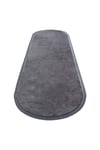 Vl Oval Comfort Düz Saçaklı Peluş Halı Antrasit