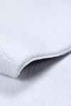Vl Oval Comfort Overloklu Beyaz Peluş Halı