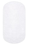 Vl Oval Comfort Overloklu Beyaz Peluş Halı
