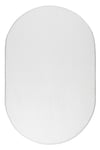 Vl Oval Comfort Overloklu Peluş Halı Beyaz
