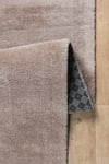 Vl Oval Comfort Overloklu Peluş Halı Kahverengi