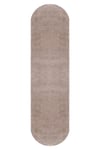 Vl Oval Comfort Overloklu Peluş Halı Kahverengi