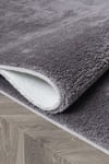 Vl Oval Comfort Overloklu Peluş Yolluk Halı Antrasit