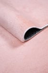 Vl Oval Comfort Overloklu Peluş Yolluk Halı Pembe