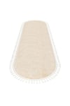 Vl Oval Comfort Ponpon Saçaklı Peluş Halı Bej