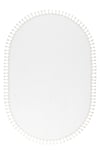 Vl Oval Comfort Ponpon Saçaklı Peluş Halı Beyaz