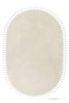 Vl Oval Comfort Ponpon Saçaklı Peluş Halı Ekru