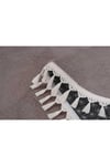Vl Oval Comfort Ponpon Saçaklı Peluş Yolluk Halı Kahverengi Pon Pon Ekru