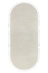 Vl Oval Comfort Ponpon Saçaklı Peluş Yolluk Ekru
