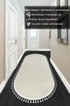 Vl Oval Comfort Ponpon Saçaklı Peluş Yolluk Ekru