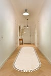 Vl Oval Comfort Ponpon Saçaklı Peluş Yolluk Bej