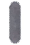 Vl Oval Comfort Ponpon Saçaklı Peluş Yolluk Halı Antrasit