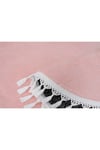 Vl Oval Comfort Ponpon Saçaklı Peluş Yolluk Halı Pembe