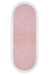 Vl Oval Comfort Ponpon Saçaklı Peluş Yolluk Halı Pembe
