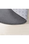 Vl Yuvarlak Comfort Overloklu Antrasit Peluş Halı