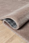 Vl Yuvarlak Comfort Overloklu Peluş Kahverengi Yolluk Halı