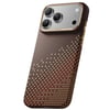 Apple iPhone 18 Pro Max Kılıf M-safe Şarj Özellikli Raptic Aramid Skin Serenity Serisi Karbon Kapak Kahverengi 