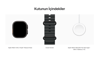 Apple Watch Ultra 3 GPS + Cellular, 49 mm Siyah Titanyum Kasa ve Siyah Ocean Kordon