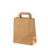Kraft Çanta Düz Saplı Küçük Boy 22x10x26 cm (50 ADET)