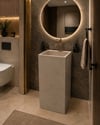 Bej Mermer Monoblok Lavabo