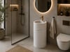 Beyaz Mermer Monoblok Lavabo