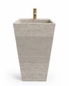 Doğal Traverten Freestanding Lavabo