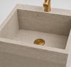 Doğal Traverten Freestanding Lavabo