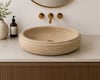 Doğal Traverten Tezgâh Üstü Lavabo – Oval 