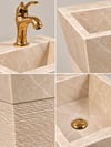 LUMİNA Bej Mermer Lavabo